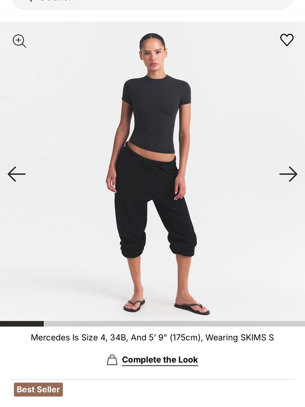 SKIMS fits everybody short sleeve tshirt onyx small